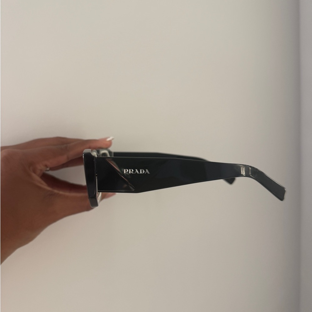 Prada Black Rectangular Sunglasses - Picture 3 of 10